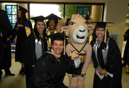 Undergraduate graduating students at Texas Wesleyan graduation.